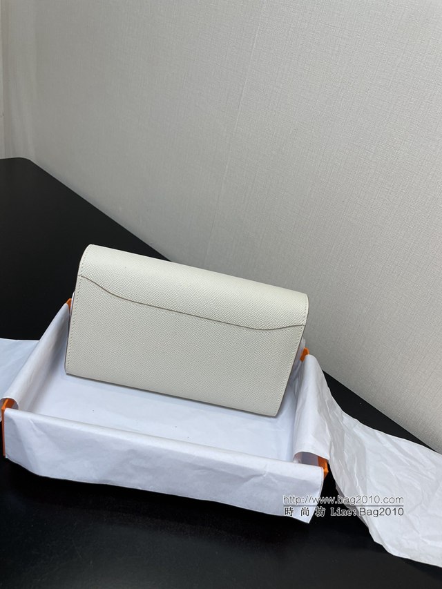 Hermes女士小挎包 愛馬仕Constance康康to go斜挎包 奶昔白金扣  tdh2273